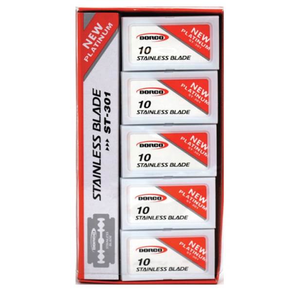 DORCO Double Edge Blades Platinum Plus ST301 Master Case of 10,000 blades Model #DO-ST301-10000, UPC: 8801038200088