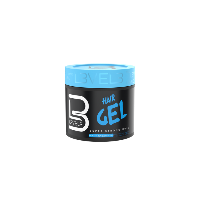 L3VEL3 Hair Styling Gel, 500 ml Model #GEL-SUPER-500ML, UPC: 850018251068