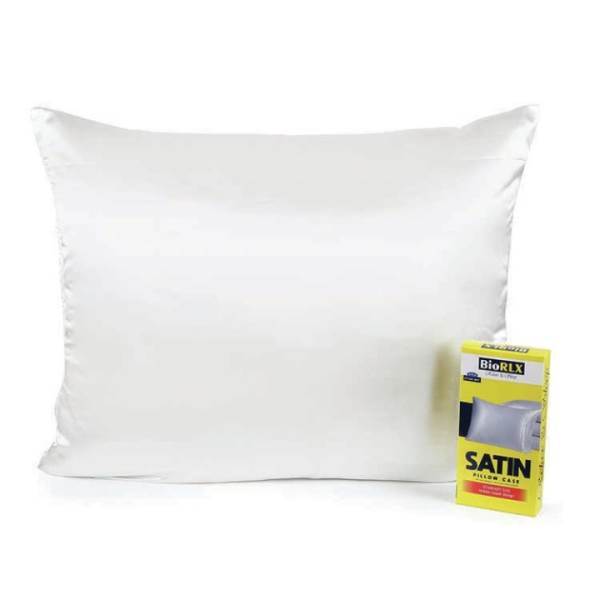 BIORLX Satin Pillow Case, White Model #ZD-CFT346-WHT, UPC: 6397909272442