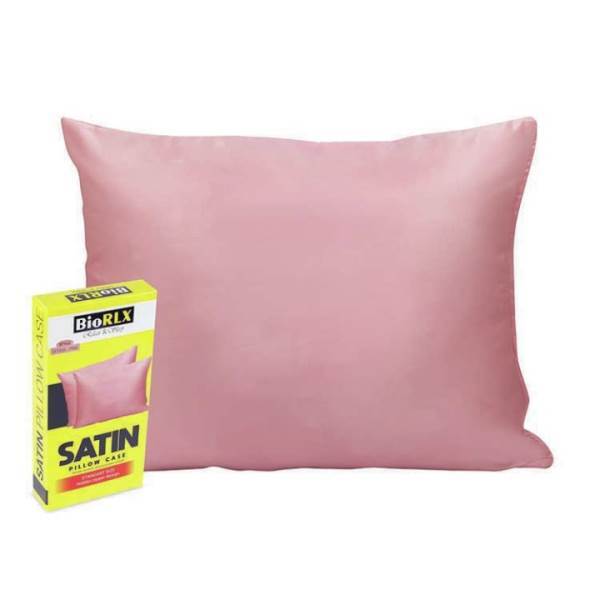 BIORLX Satin Pillow Case, Pink Model #ZD-CFT056-PNK, UPC: 703558833396