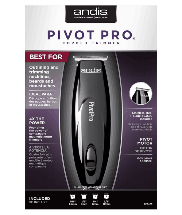ANDIS PivotPro TBlade Outlining Beard / Hair Trimmer Model #AN-23475, UPC: 040102234750