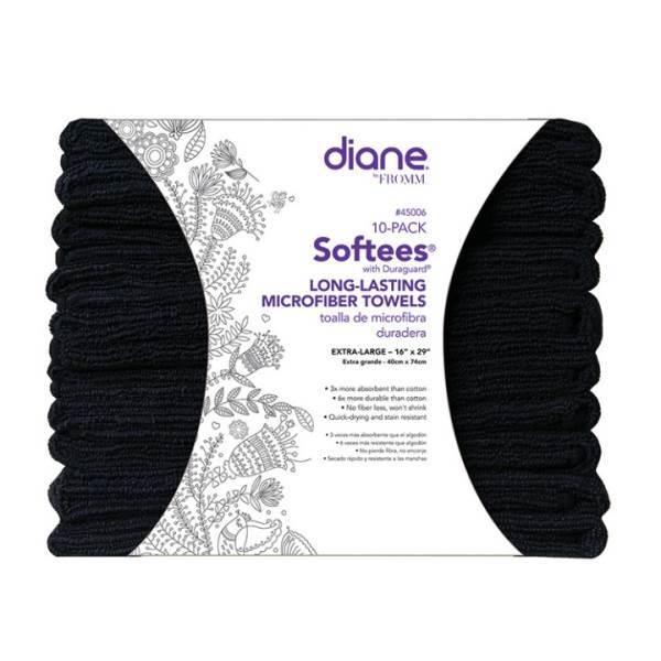 DIANE Softees 45006 S Towel Black 10 Pack Model #DI-45006, UPC: 023508450061
