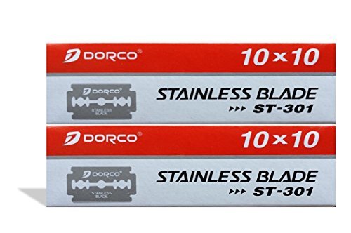 DORCO Double Edge Razor Blades Platinum Plus ST301 Count 200 blades Model #ST301-200, UPC: 802403128165