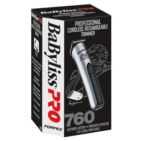 BABYLISS PRO Professional Rechargeable Trimmer Model #BB-FX760, UPC: 074108241009