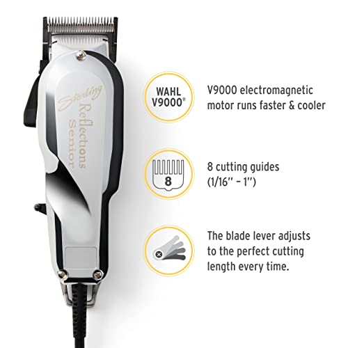 Wahl Professional Reflections Senior Clipper with Metal Housing and Chrome Lid Model #8501, UPC: 043917850108
