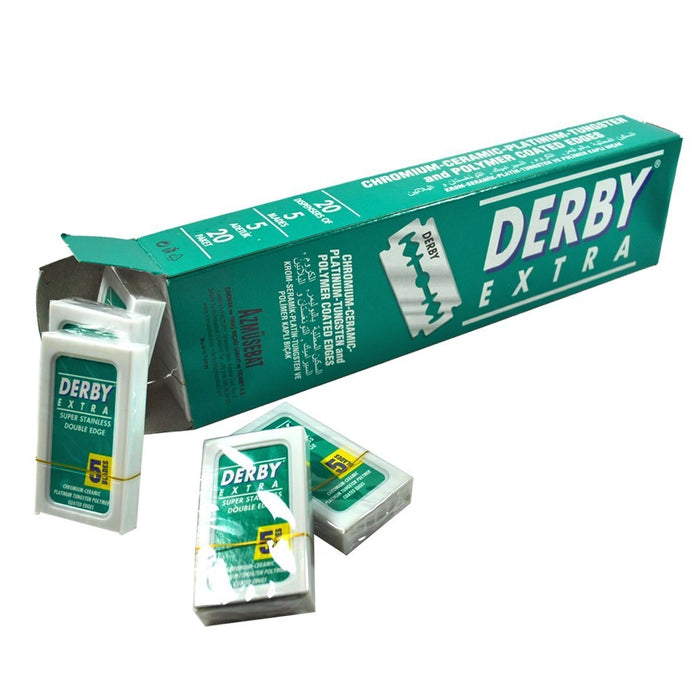 DERBY Extra Double Edge Razor Blades Count 100. Model #D114, UPC: 8690885200064