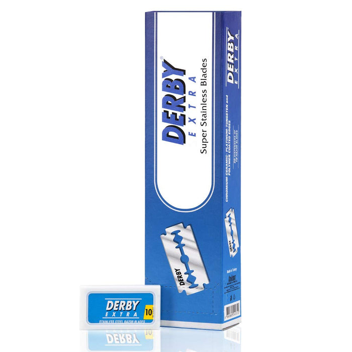 DERBY Extra Double Edge Razor Blades Super Stainless Steel Count 200, Model #D114-200-100, UPC: 8690885240312