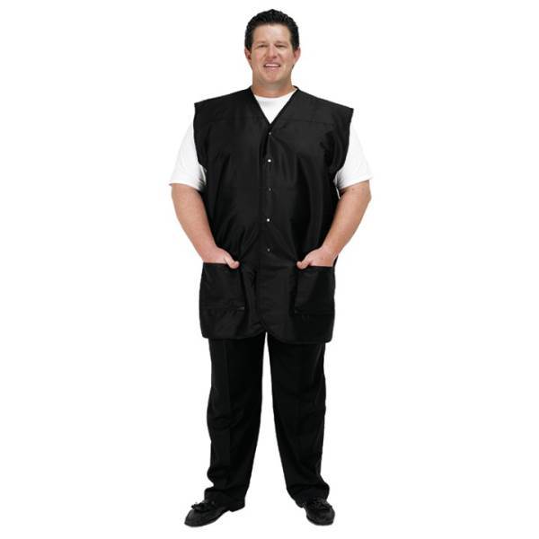 BETTY DAIN Black Plus Size Men's Vest, 2X Model #BD-2218-2X-BLK, UPC: 013534221780