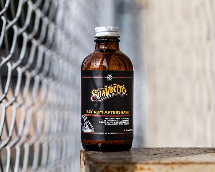 Suavecito Bay Rum Aftershave, 4 fl oz Model #VQQ-BAYRUM, UPC: 859896004063