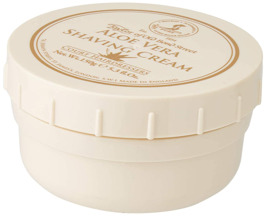 TAYLOR OF OLD BOND STREET Aloe Vera Shaving Cream Bowl 150g Model #DI-01011, UPC: 696770010112