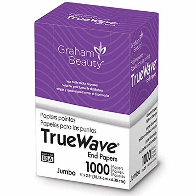 GRAHAM Beauty Salon Truewave Jumbo End Paper 1000 Pack Model #GR-26067, UPC:747036260670