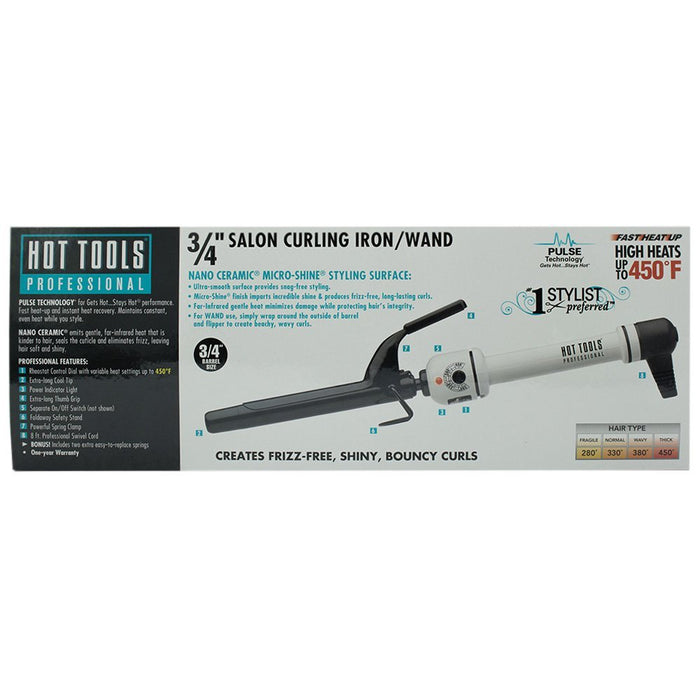 HOT TOOLS Spring Curling Iron, Black/White, 3/4 inch Model #HO-HTBW43, UPC: 078729097779