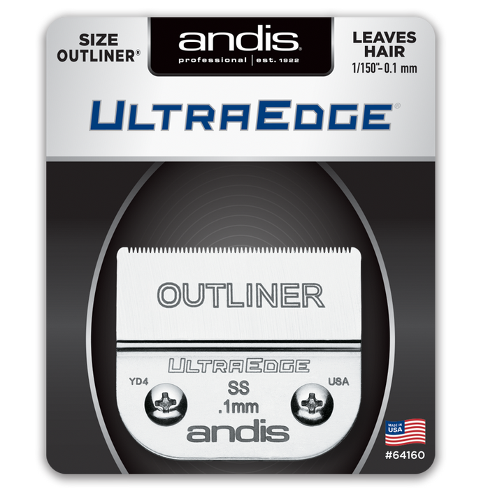 ANDIS Outliner Blade Extremely Close Cutting - 1/150" - .1 mm Model #AN-64160, UPC: 040102641602