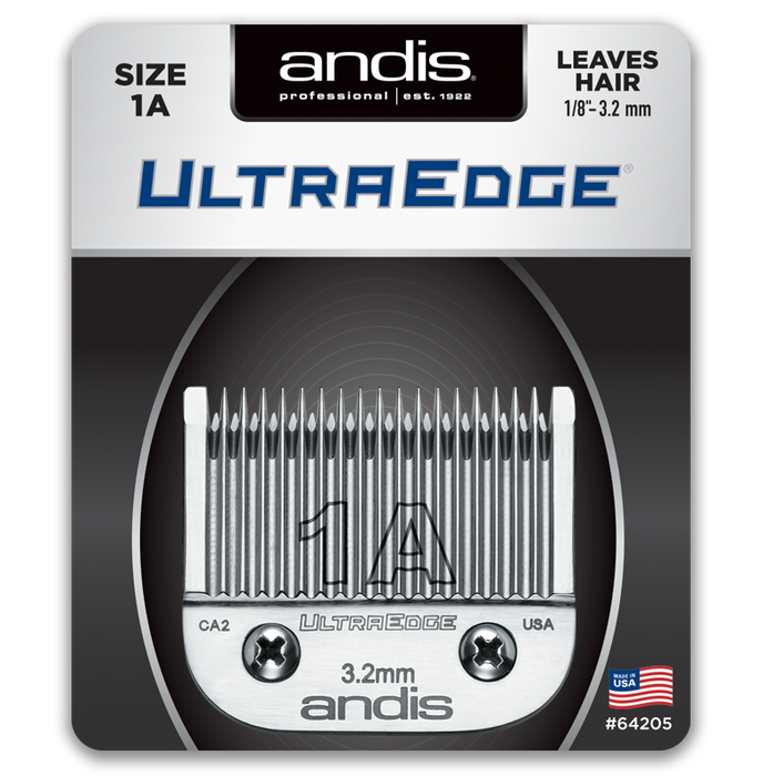 ANDIS Size 1A - Leaves Hair - 1/8" - 3.2 mm Model #AN-64205, UPC: 040102642050
