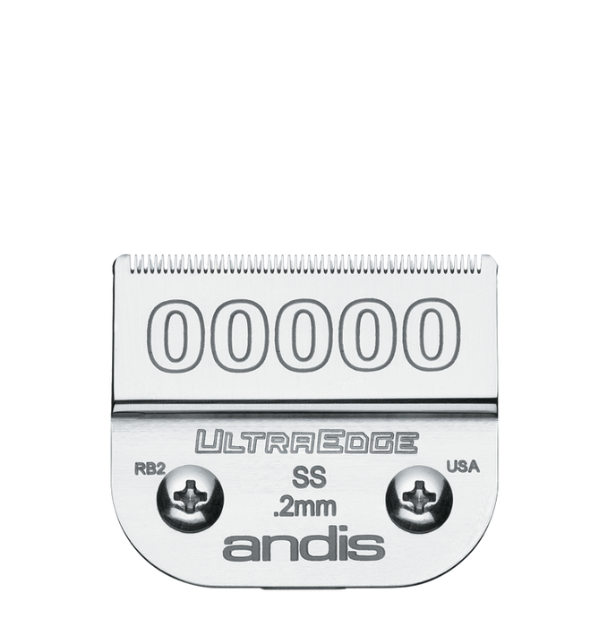 ANDIS Size 00000 - Fade Blade Extremely Close Cutting - 1/125" - .2 mm Model #AN-64740, UPC: 040102647406