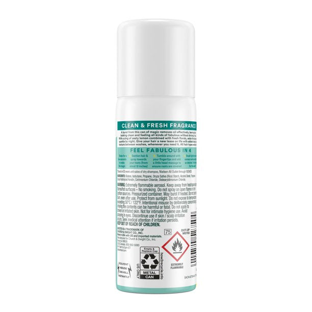 BATISTE Dry Shampoo - Original Fragrance - Mini - 1.6 fl. oz. Model #BT-87082, UPC: 5010724527504