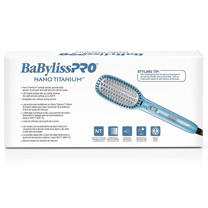 BaByliss PRO Nano Titanium Thermal Paddle Brush Model #BB-BNTPB1UC, UPC: 074108450111