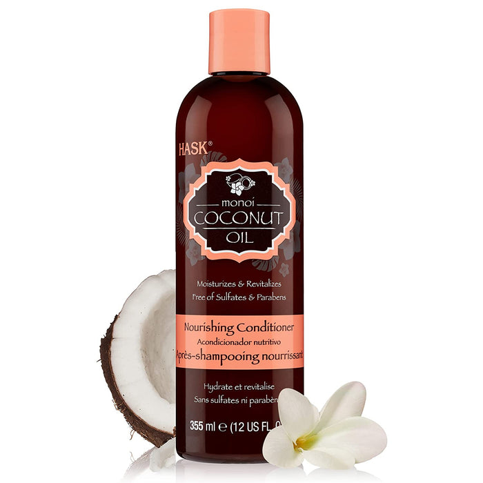 HASK Monoi Coconut Oil Nourishing Conditioner 12.0 Fl.Oz Model #HK-34328, UPC: 071164343289