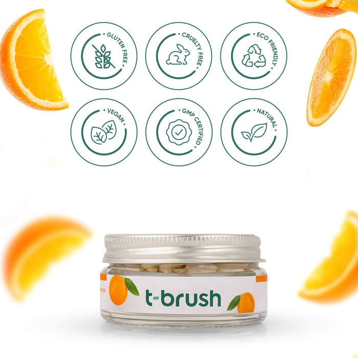 T-Brush Orange Flavored New Generation Toothpaste - 90 Tablets