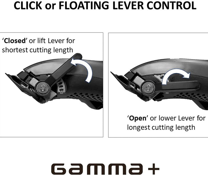 GAMMA+ Ergo Professional Microchipped Magnetic Motor Clipper with 3 Customizable Model #ZY-HCGPMECS, UPC: 852394008526