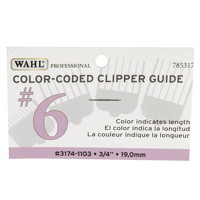 WAHL Color-Coded Attachment Comb #6 Model #WA-03174-1103, UPC: 043917317410