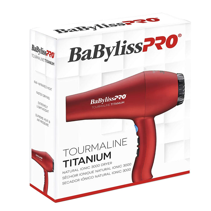 BABYLISS PRO TT Tourmaline Titanium 3000 Dryer Model #BB-BABTT5585, UPC: 074108209252