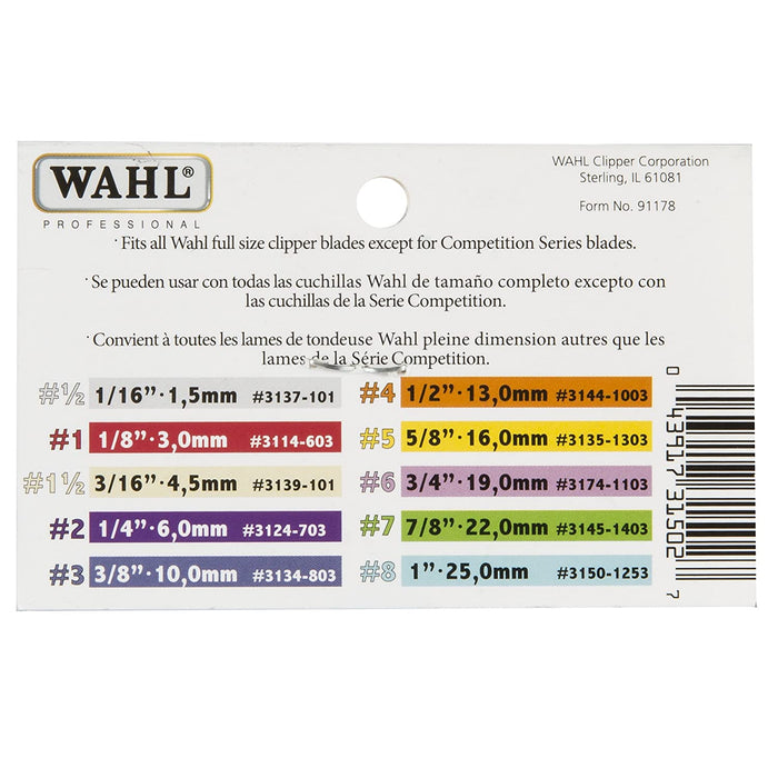 WAHL Color-Coded Attachment Comb #8 Model #WA-3150-1253, UPC: 043917315027