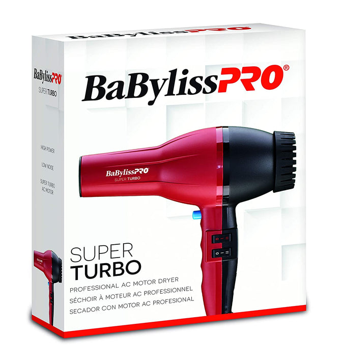 BaByliss PRO Super Turbo 2000 Watt Hair Dryer Model #BB-BAB307, UPC: 074108171504