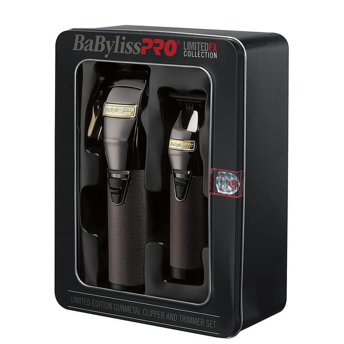 Babyliss FX3 Limited Edition Gunmetal Clipper and Trimmer Duo Kit #FXHOLPK2GMG, UPC: 074108443939