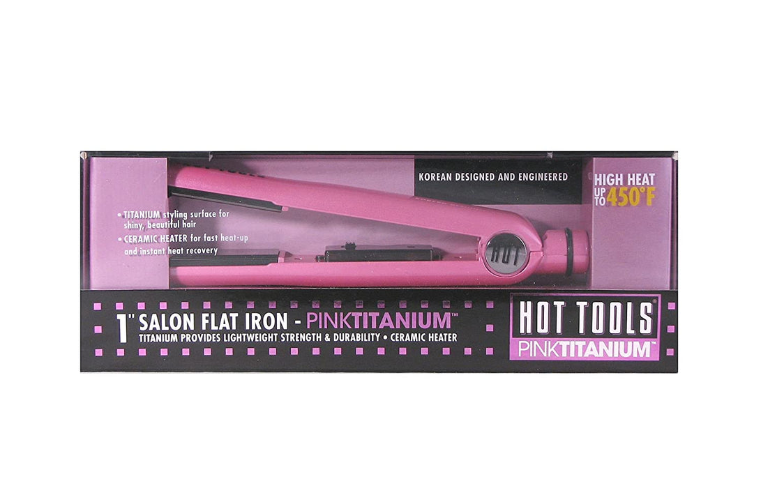 HOT TOOLS Pink 1" salon Flat Iron Model #HO-HPK12, UPC: 078729037775