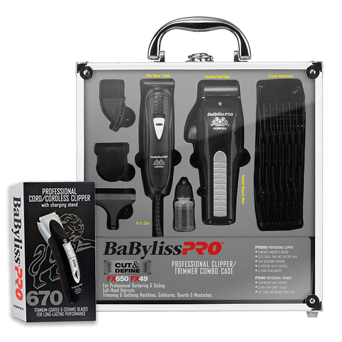 BABYLISS PRO Cut and Define Clipper & Trimmer Kit Model #BB-FXPP10, UPC: 074108313935