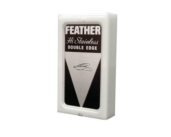 FEATHER Double Edge Razor Blades 5 Pcs Dispenser Model #FE-F1-30-420, UPC: 04902470590684