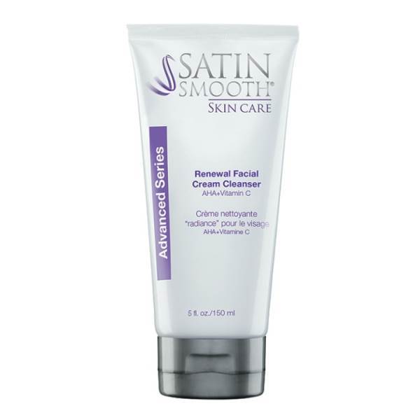 SATIN SMOOTH Skin Care Facial Renewal Cream Cleanser 5 Oz Model #AT-SSKRCX, UPC: 074108304360