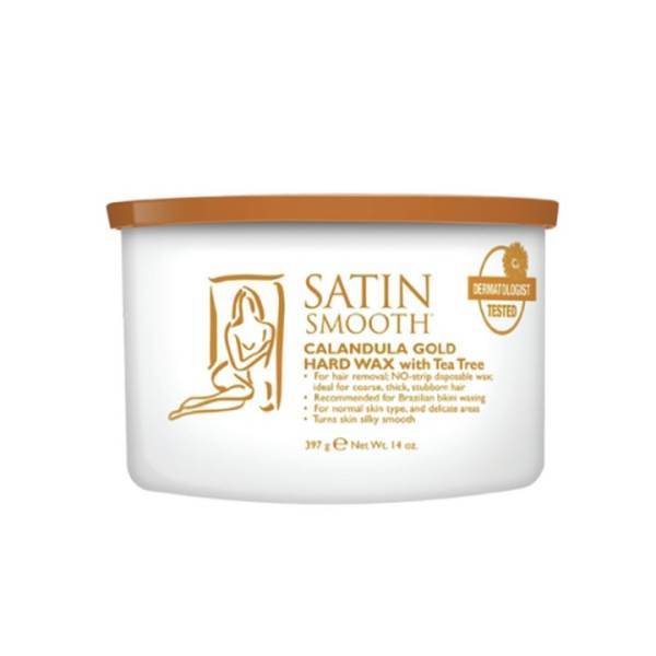 SATIN SMOOTH Calendula Gold Hard Wax With Tea Tree Oil Model #AT-SSW14CTG, UPC: 074108279361