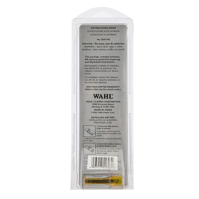 WAHL Nose Trimmer Black Model #WA-5560-700, UPC: 043917556062
