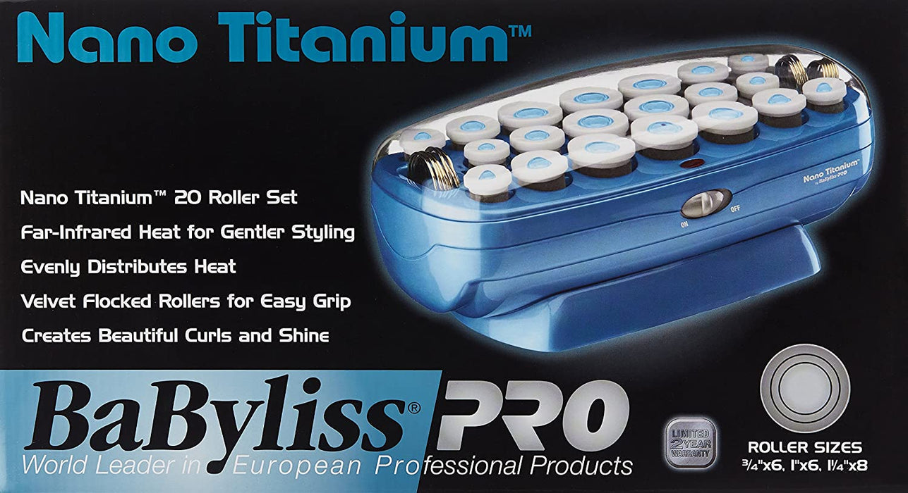 BABYLISS PRO Nano Titanium Professional 20-Roller Hairsetter Model #BB-BABNTCHV21, UPC: 074108251930