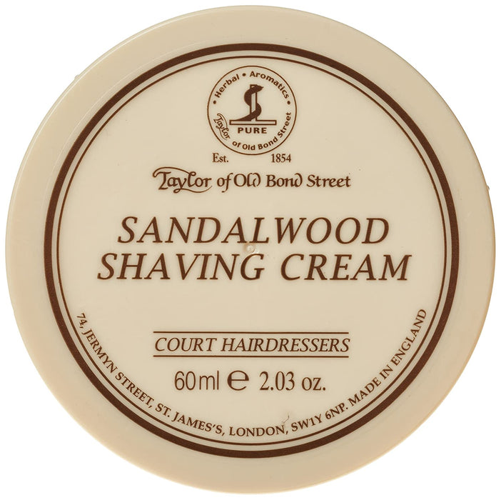 Taylor Of Old Bond Street Sandalwood Shaving Cream 2.03 oz. Model #YT-01023, UPC: 696770010235
