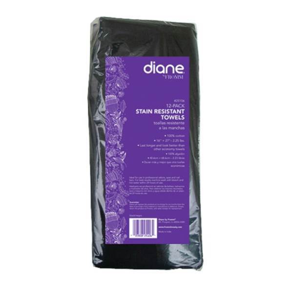 DIANE Stainless Towels 12 Pack Black Model #DI-25106, UPC: 023508251064