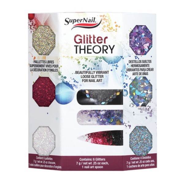 SUPERNAIL Glitter Theory 6-Piece Kit Model #SU-51034, UPC: 073930510345