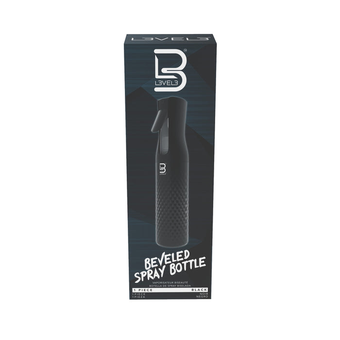 L3VEL3 Beveled Spray Bottle - Black 10.14 oz Model #L3-LSB0003-B, UPC: 850016995001