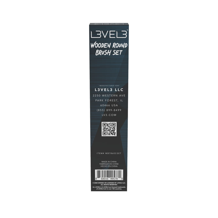 L3VEL3 Round Brush Set - 2 Pack Model #L3-WB78603 SET, UPC: 850016995780