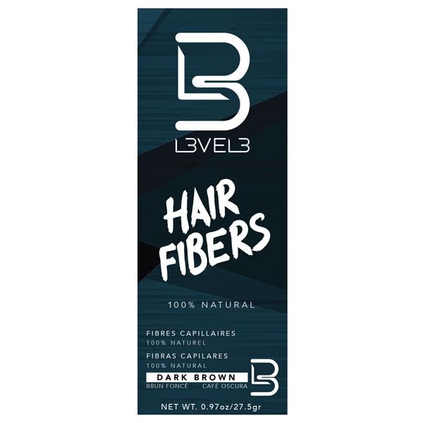 L3VEL3 Brown Hair Fibers 27.5g Model #L3-HC0275-BRN, UPC: 850016995483