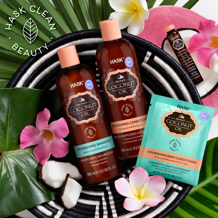 HASK Monoi Coconut Oil Nourishing Shampoo 12.0 Fl.Oz Model #HK-34318, UPC: 071164343180