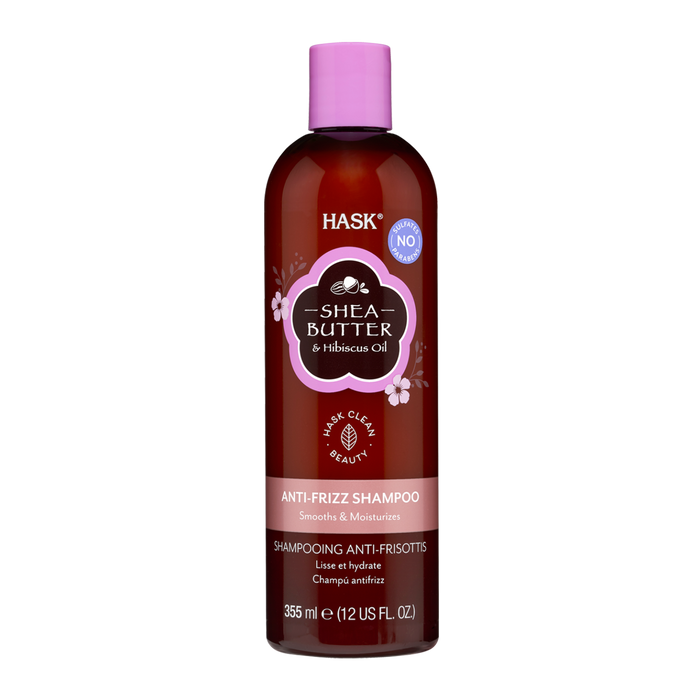 HASK Shea Butter & Hibiscus Oil Anti-Frizz Shampoo Model #HK-30113H, UPC: 071164301135