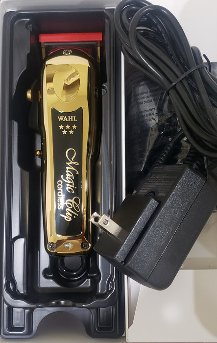 Wahl Professional Cordless GOLD MAGIC Clipper with Staggered Tooth Blade, DUAL Voltage 100-220 Volts Model #08148-700	, UPC: 043917114712