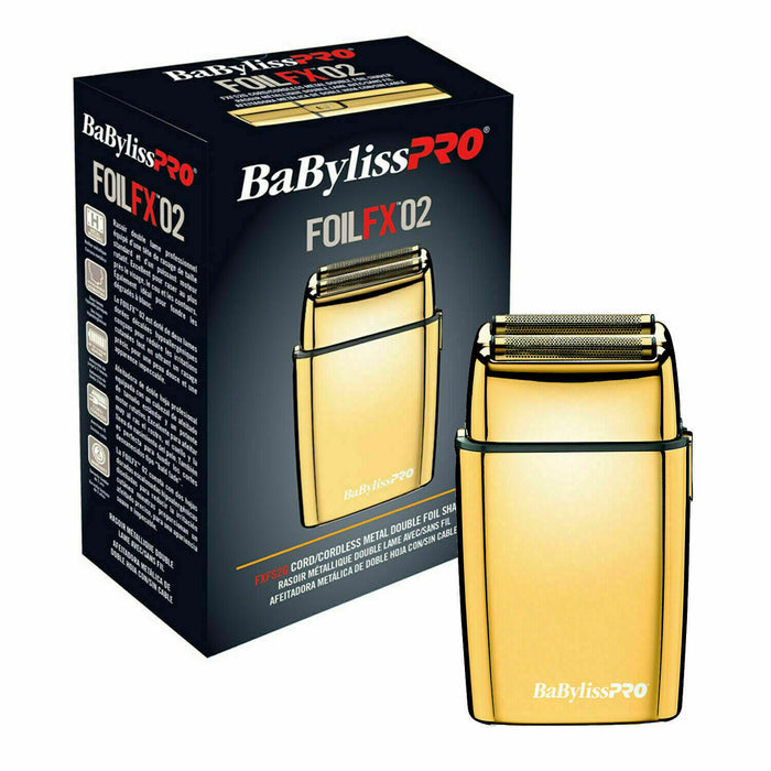 BaByliss PRO Cordless Gold Metal Double Foil Shaver Model #BB-FXFS2G, UPC: 074108402448
