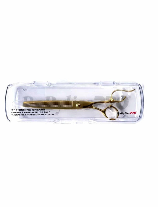 BABYLISS PRO Barberology 7" Gold Thinning Shears Model #BB-FXGBT7, UPC: 074108383938