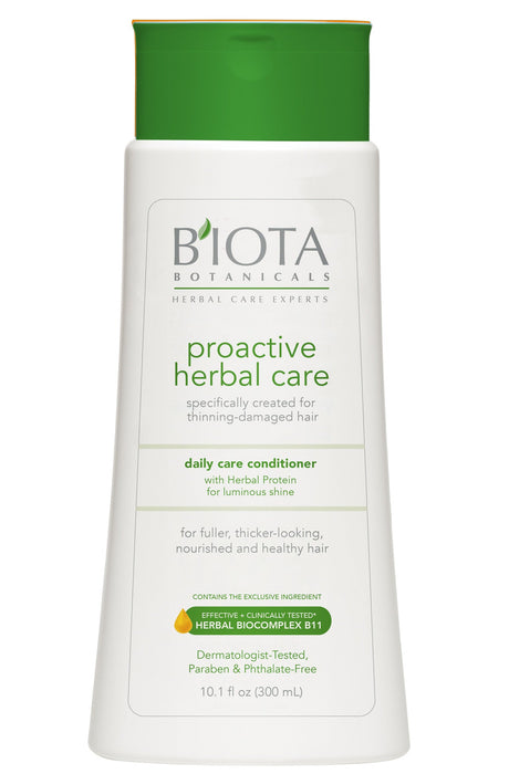 Biota Botanicals Proactive Herbal Care Daily Care Conditioner 10.1 fl oz 300 mL with Herbal BioComplex B11 for thinning, dry and damaged hair.