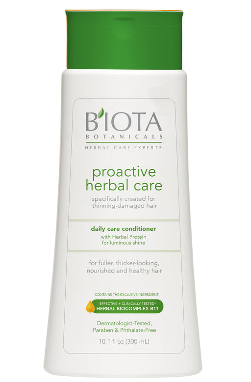 Biota Botanicals Proactive Herbal Care Daily Care Conditioner 10.1 fl oz 300 mL with Herbal BioComplex B11 for thinning, dry and damaged hair.