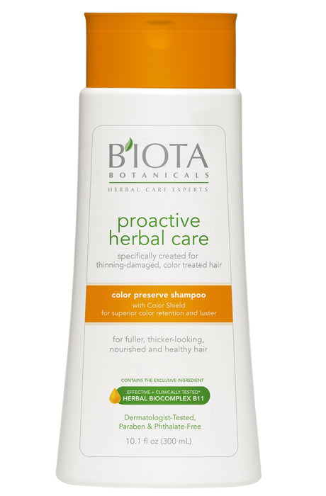 Biota Botanicals Proactive Herbal Care Color Preserve Shampoo Model #XS-5002308, UPC: 817402010168